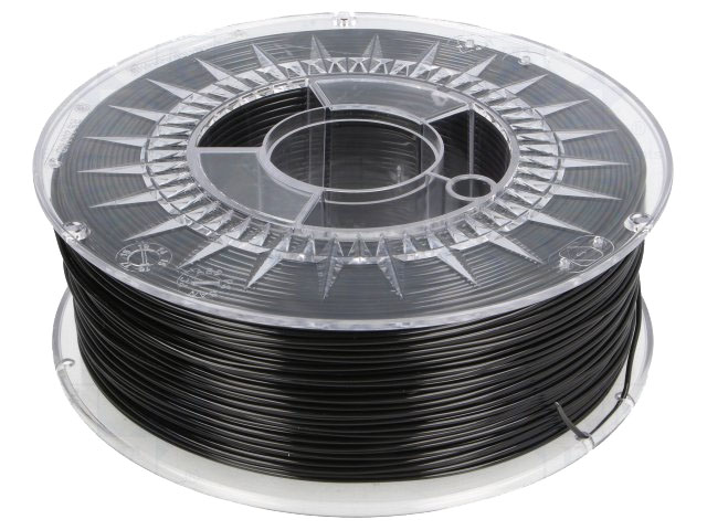 TPU filament - Ø1.75mm, sort, flexibelt, 1kg