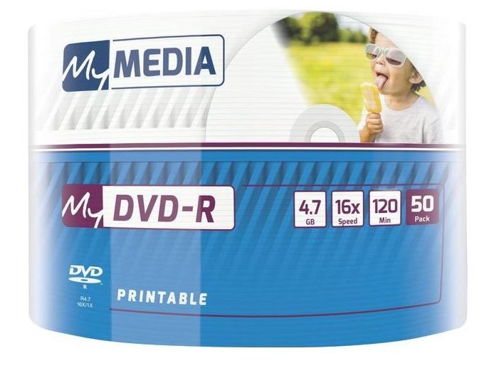 DVD-R medie - 4,7GB 16x Non ID, Printbare (50 stk.)
