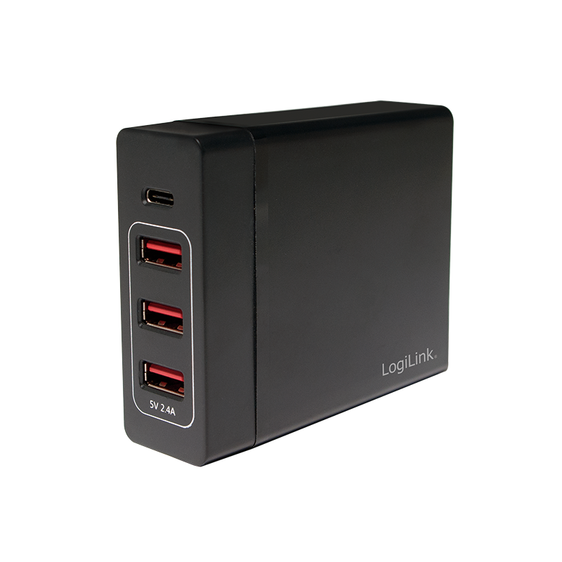 USB bordoplader - 3xUSB-A, 1xUSB-C, 72W