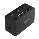 USB 3.0 hub med kortlæser - SD/microSD/M2/MS(Duo+Pro)/CF