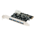 PCI-Express kort - 4 port USB 3.0