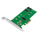 PCI-Express kort - PCIe til M.2 NGFF + SATA til M.2 NGFF SSD