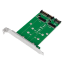 2x SATA til 2x M.2 SATA SSD adapter
