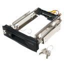 Flytbar Harddisk kabinet til 3,5" SATA HDD, Sort Alu.