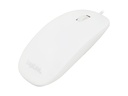 Optisk mus - flad design, USB, 1000DPI, Hvid