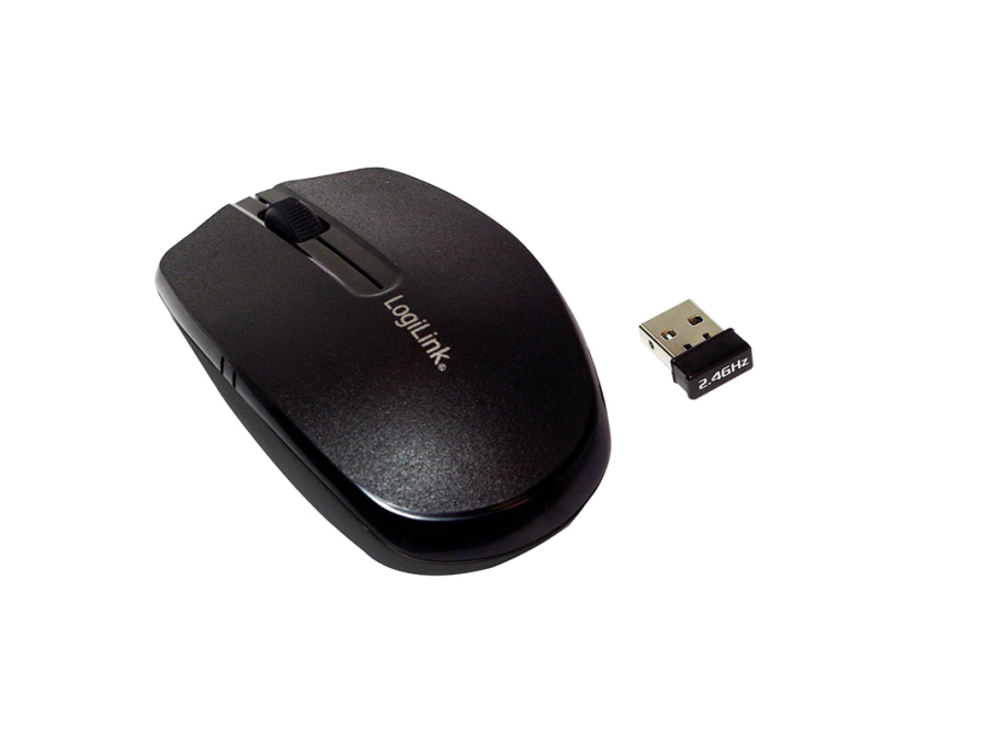 2.4 GHz trådløs optisk mini mus - 1200dpi, Sort