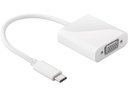 USB-C til VGA adapter – USB-C han til VGA hun, Hvid (0,2m)