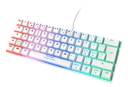 Mini mekanisk gaming tastatur - RGB, Brune Switche, Hvid