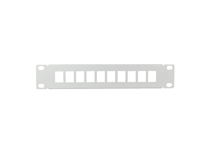 10" patch panel - 10 x Keystone, Grå