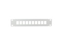 10" patch panel - 10 x Keystone, Grå