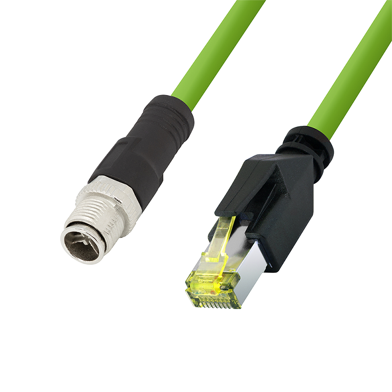 S/FTP netværkskabel - CAT6a PUR, M12 X-Code til RJ45 (2m)