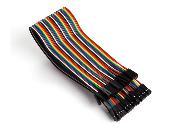 Jumper ledning - Hun/hun, til breadboard, 40 ledere (30cm)
