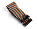 Jumper ledning - Hun/hun, til breadboard, 40 ledere (30cm)