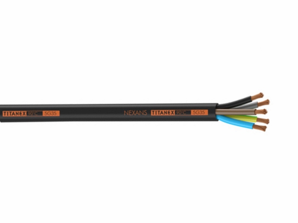 Gummikabel - H07RN-F, 5x2,5mm² Ø17mm, Sort (metervare)