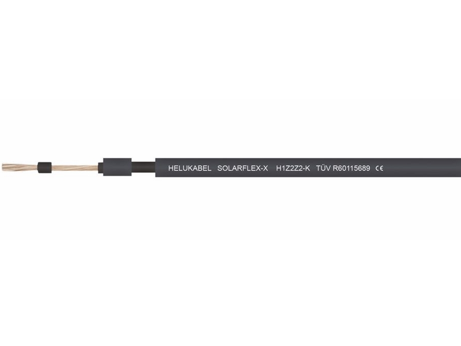 SOLARFLEX®-X Solcellekabel - 6mm², Ø6,2mm, Sort (metervare)