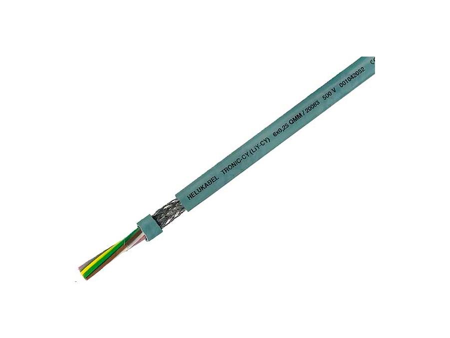 Multikabel - 8x0,25mm² trådet +skærm, Ø6,3mm Grå (metervare)