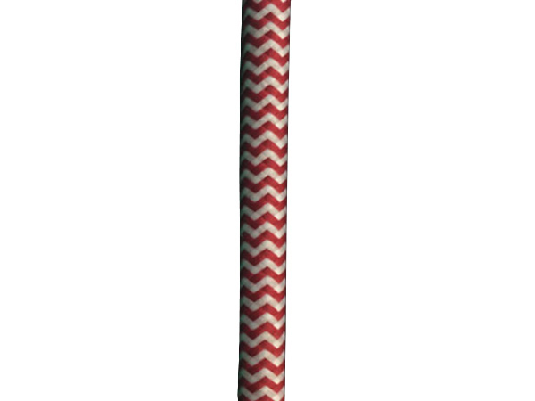 Stofledning - 2 x 0,75mm², RØD/HVID sildeben (metervare)