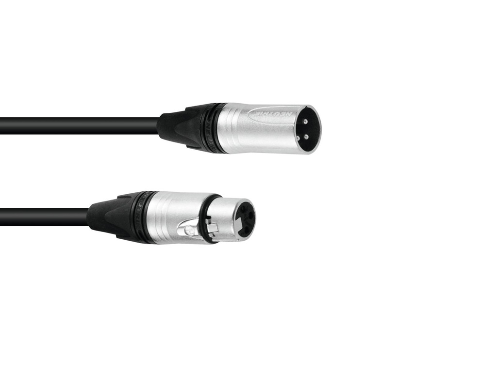 Prof. DMX kabel - 3P XLR han/hun, Neutrik (5m)