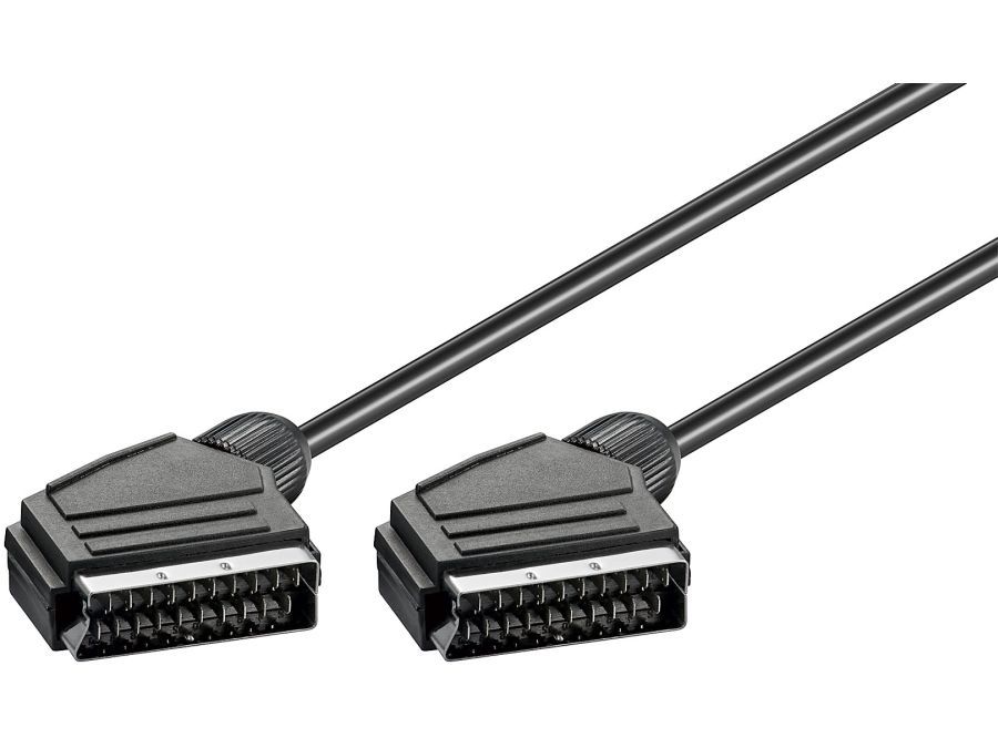 SCART kabel - SCART han til SCART han, fuld skærmet (0,6m)