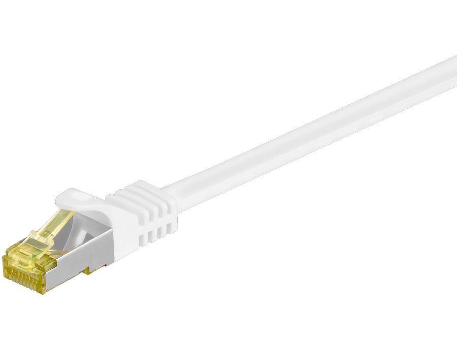 S/FTP netværkskabel - CAT7, PiMF, Halogenfri, Hvid (2m)