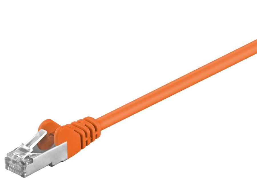 S/FTP netværkskabel - CAT5e, 2xRJ45, Orange (0,5m)