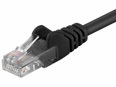 UTP netværkskabel - CAT5E, 2 x RJ45, Sort (15m)