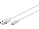 USB 2.0 kabel - A han til 8P Lightning han, Hvid (1m)