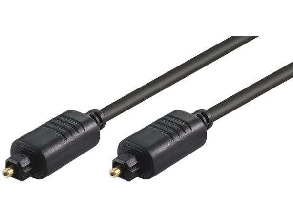 Optisk kabel - 2 x TOSLINK han, Ø5mm (1,5m)