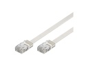 UTP netværkskabel, FLAD - 2xRJ45, CAT5e, Hvid (3m)