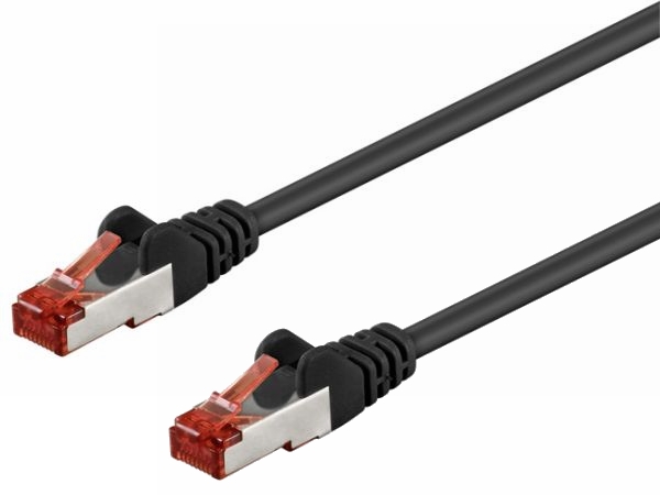 S/FTP netværkskabel - CAT6 PIMF CU halogenfri, Sort (7,5m)