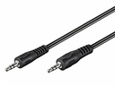 Audiokabel - 2 x 3,5mm stereo JACK han, Sort (10m)