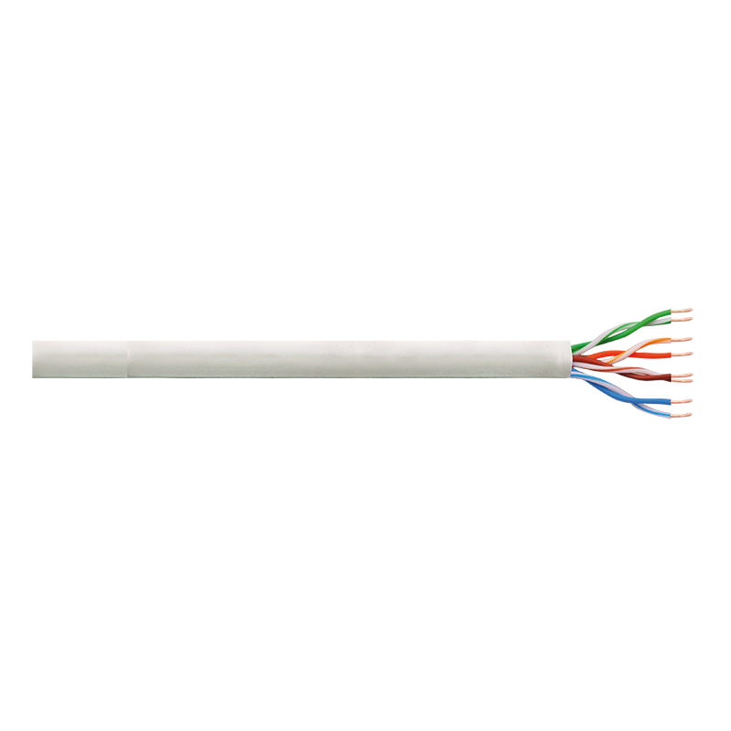 UTP netværkskabel - CAT6, massiv CCA, GRÅ (metervare)
