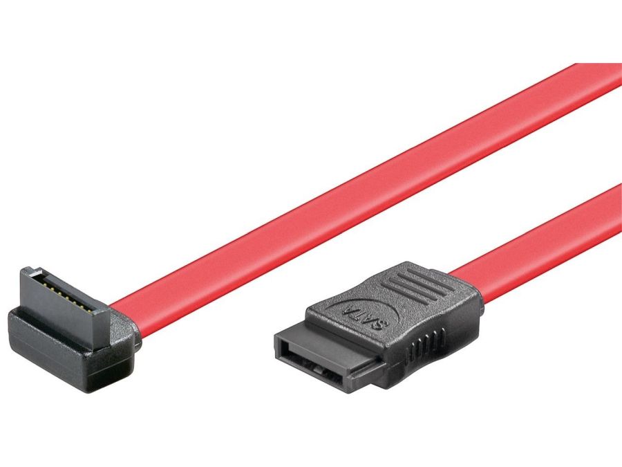 HDD SATA kabel - 3GBit/s, SATA hun >SATA hun 90° ned (0,5m)