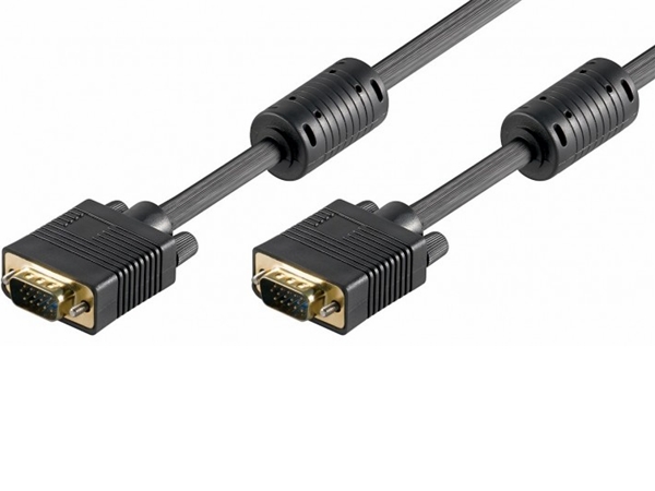 Monitorkabel - Full HD SVGA, han/han, Sort (20m)