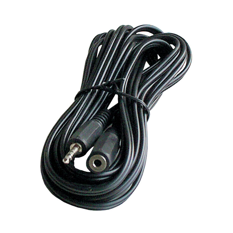 Audioforlængerkabel - 3,5mm st.JACK han/hun, skærmet (10m)