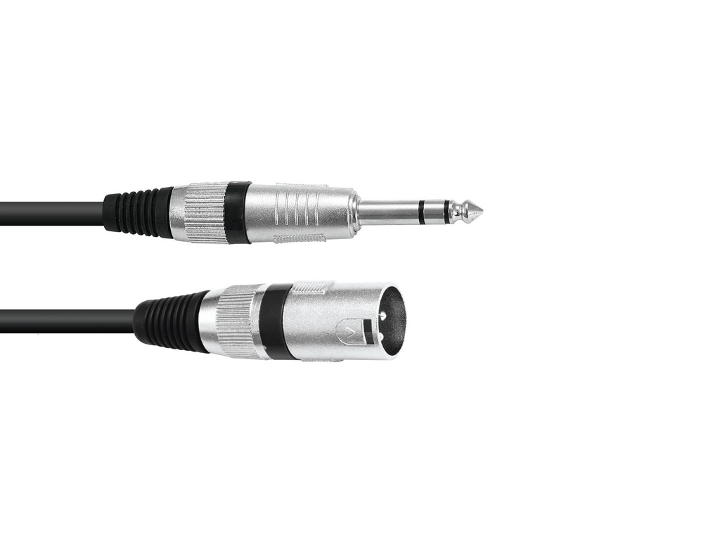 Audio adapterkabel - XLR han til 6,3mm st. JACK han (2m)