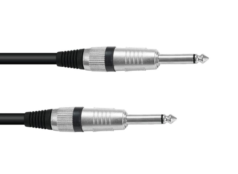 Audiokabel (Guitar) - 2 x 6,35mm mono JACK han, ROAD (0,5m)