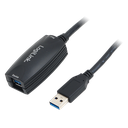 USB 3.0 Repeaterkabel - A han til A hun, Sort (5m)