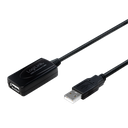 USB 2.0 Repeaterkabel - A han til A hun, Sort (10m)