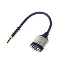 3,5mm JACK audiosplitter - JACK han til 2 x JACK hun