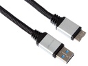 USB 3.0 kabel - A han til Micro B han, Sort - Prof. (1,8m)