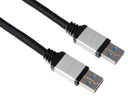 USB 3.0 kabel - A han til A han, Sort - Prof. (1,8m)
