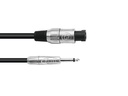 Højttalerkabel - 2P SPEAKON han > 6,35mm mono JACK han (5m)