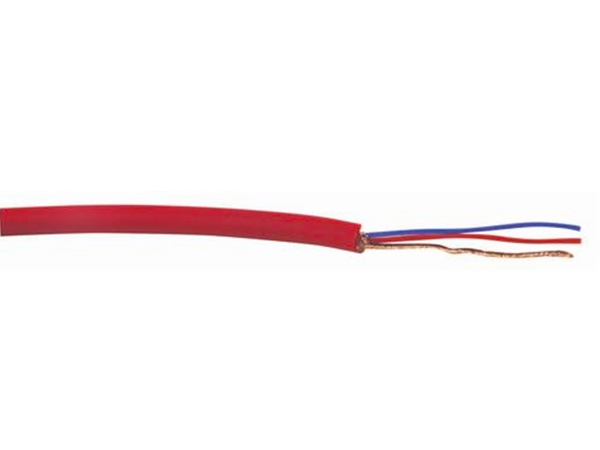 Mikrofonledning - 2 x 0,22mm² CU, Ø5,5mm Rød (metervare)