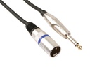 XLR kabel - XLR han til 6,35mm mono JACK han (3m)