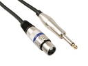 XLR kabel - XLR hun til 6,35mm mono JACK han (6m)