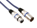 Prof. DMX kabel - 3P XLR han/hun (1m)
