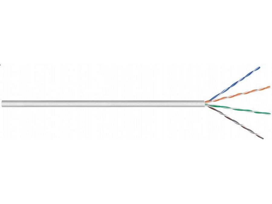 UTP netværkskabel - CAT5e, massiv CU, Grå (metervare)