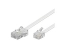 ISDN telefonledning - RJ11(6P4C) til RJ45(8P4C), Hvid (6m)