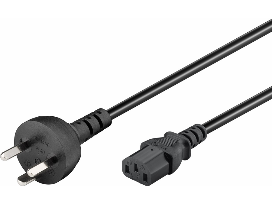 Strømkabel - DK EDB han til C13 (IEC), Sort (2m)
